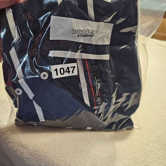 RLX Ralph Lauren Men's Golf Classic-Fit Blue White Striped S/S Polo XL - Picture 14 of 14